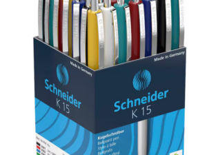 Schneider Kugelschreiber K15 farbsortiert, Schreibfarbe: blau, 50 St.