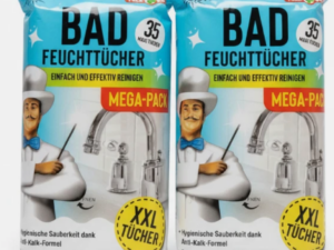 2x Clever Clean Bad Anti-Kalk Reinigung- Feuchttücher MegaPack (2x35 Tücher)
