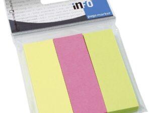 INFO Index Marker - 75 x 25 mm, 3x 100 Blatt, sortiert