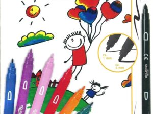 10 Doppelfaser-Maler - von Crelando - 10 kräftige Farben