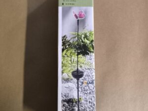 Deko Leuchte solar Schmetterling rosa